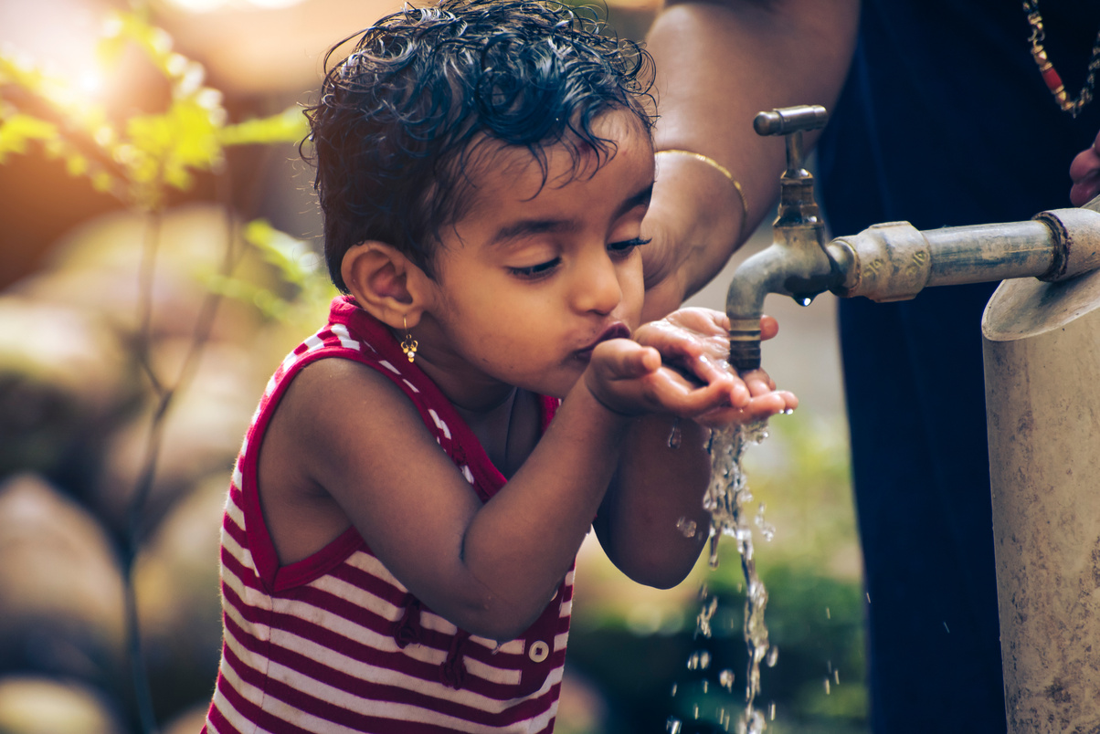 drinking water